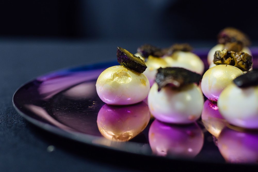 Some of Bompas & Parr’s weird and wonderful canapés making their rounds.