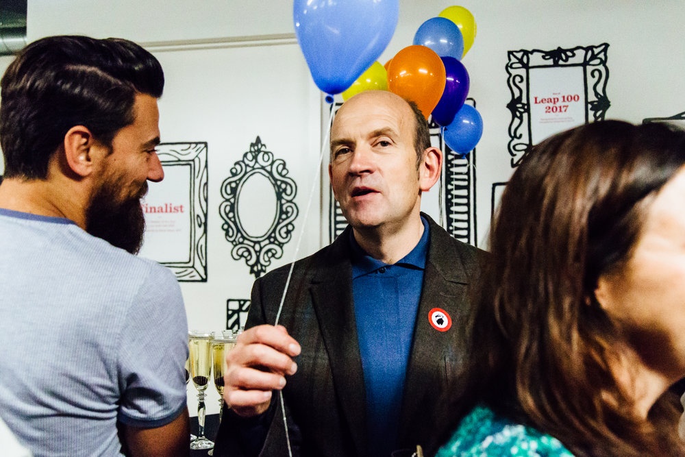  Dorf at a recent event holding a balloon.