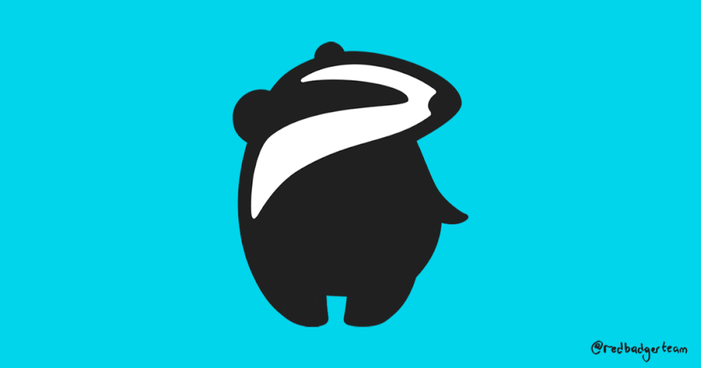 The Badger from our logo with an animated rainbow sash appearing