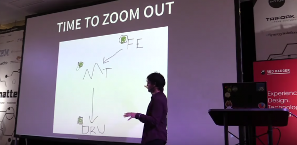 Fabio Santos presenting at React London July