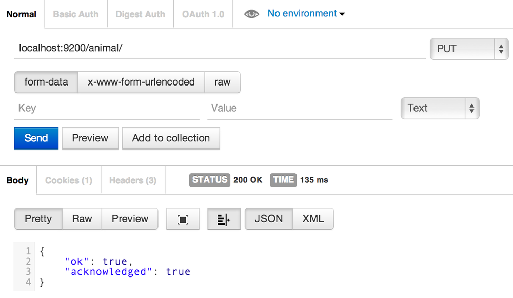  Creating an index in Elasticsearch 