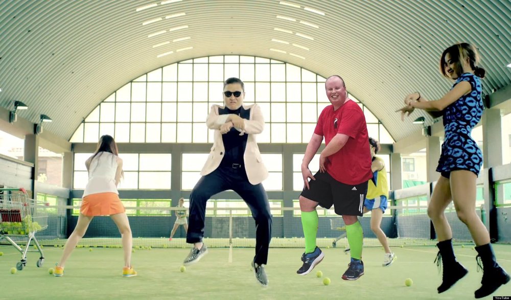 Photoshopping our team's faces after a dodgeball session