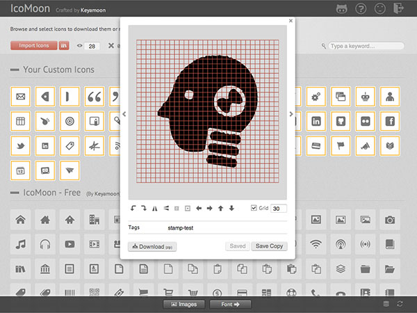 IcoMoon screenshot