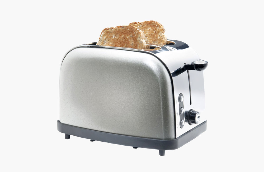  Toaster with toast ready to eat 